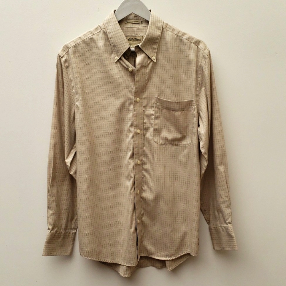 Eddie Bauer Wrinkle Resistant Long  Sleeve Buttoned Down Shirt Men's Size Small